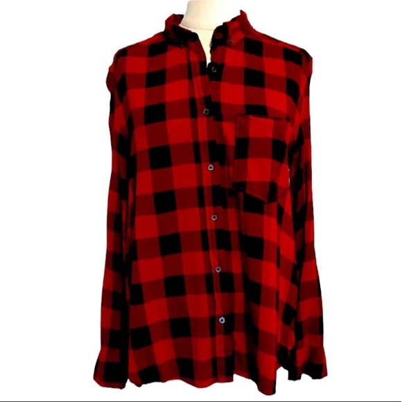 Wilfred Tops - Aritzia Wilfred Free - Buffalo Plaid Blouse By Wilfred Free // Size Small